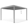 Pergola bioclimatique autoportante en aluminium gris clair 4x4m - X-METAL
