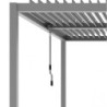 Pergola bioclimatique autoportante en aluminium gris clair 4x4m - X-METAL