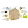 Cabane de jeux en bois JASMINE 221x127x162cm – SOULET