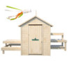 Cabane de jeux en bois BLANCHE 302x130x162cm – SOULET