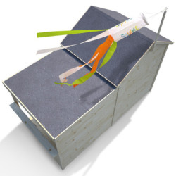 Cabane de jeux en bois SARAH 255x130x162cm – SOULET