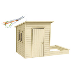 Cabane de jeux en bois PALM SPRINGS 264x160x160cm – SOULET