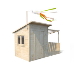 Cabane de jeux en bois SANTA BARBARA 246x160x160cm – SOULET
