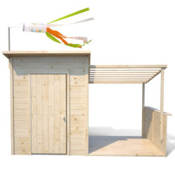 Cabane de jeux en bois SANTA BARBARA 246x160x160cm – SOULET