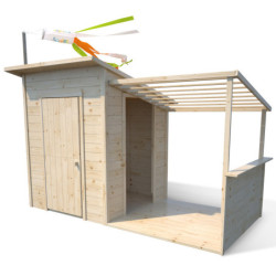 Cabane de jeux en bois SANTA BARBARA 246x160x160cm – SOULET