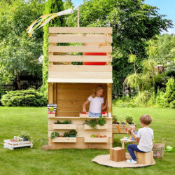 Cabane de jeux en bois SHOPPING 119x152x228cm – SOULET