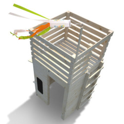 Cabane de jeux en bois SHOPPING 119x152x228cm – SOULET