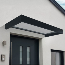 Auvent marquise en acrylique gris clair Sophia™ 1600 – Canopia