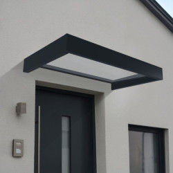 Auvent marquise en acrylique gris clair Sophia™ 2150 – Canopia