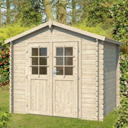 Abri de jardin en bois massif 5m² - madriers 28mm - Eden