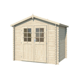 Abri de jardin en bois massif 6,25m² - madriers 28mm - Eden