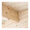 Abri de jardin en bois massif 21m² avec appentis - madriers 28mm - Eden