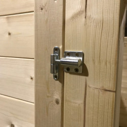 Abri de jardin en bois massif 24m² avec appentis - madriers 34mm - Eden