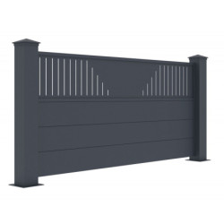 Clôture en aluminium anthracite 188,6xH.89cm FANCY TIME - X-Métal