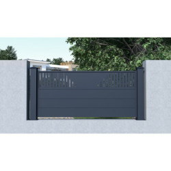 Clôture en aluminium anthracite 188,6xH.89cm FANCY TIME - X-Métal