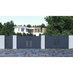 Portillon battant en alu moderne 100x158cm FANCY GROW - X-Metal