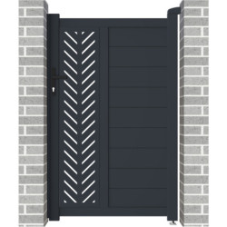 Portillon battant en aluminium 100x173cm FANCY GROW - X-Metal