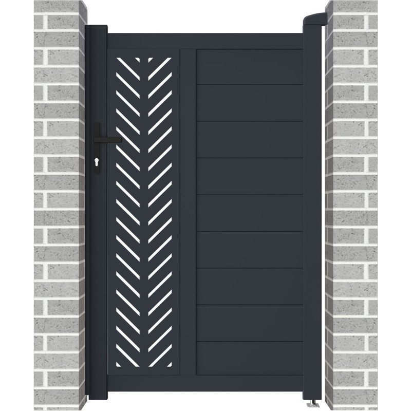 Portillon battant en aluminium 100x173cm FANCY GROW - X-Metal