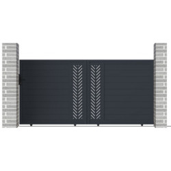 Portail coulissant en aluminium 300x158cm FANCY GROW - X-Metal
