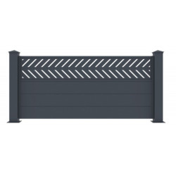 Clôture en aluminium anthracite 188,6xH.89cm FANCY GROW - X-Métal