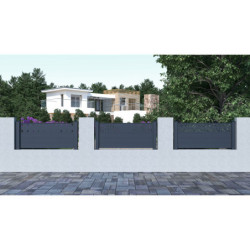 Clôture en aluminium anthracite 188,6xH.89cm FANCY GROW - X-Métal