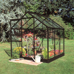 Serre de jardin 3,8m² en aluminium et verre trempé Popular - Halls