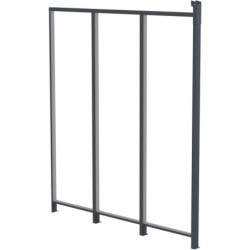 Panneau latéral en aluminium et PC transparent pour toit de terrasse anthracite 2,5m X-METAL