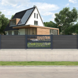 Poteau aluminium 95cm sur platine pour clôture personnalisable Compolife