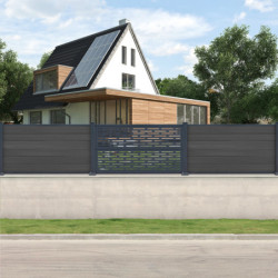 Panneau décoratif aluminium Linea pour clôture personnalisable Compolife