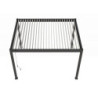 Pergola bioclimatique autoportante en alu anthracite - lames blanches - 3x4m Ombrea