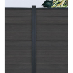 Clôture en bois composite premium 180xH.190cm - coloris gris anthracite - Compolife