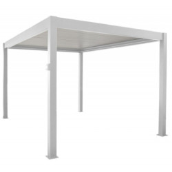 Pergola bioclimatique en aluminium blanc 300x400cm Zéphir – Océo by Proloisirs