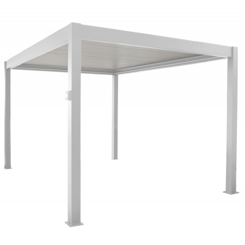 Pergola bioclimatique en aluminium blanc 300x400cm Zéphir – Océo by Proloisirs