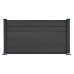 Clôture en bois composite premium 180xH.95cm - coloris gris anthracite - Compolife