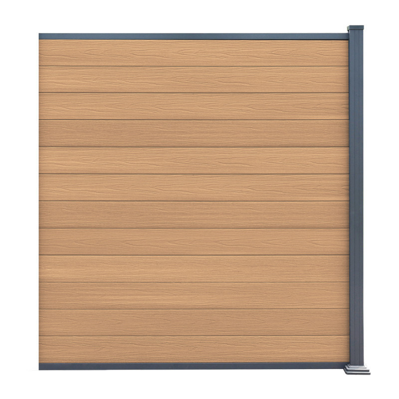 Kit d'extension pour clôture en bois composite premium 180xH.190cm Compolife - coloris bois vieilli