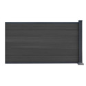 Kit dextension clôture 180x95 cm Compolife - Bois composite et aluminium - Anthracite