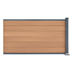 Kit d'extension pour clôture en bois composite premium 180xH.95cm Compolife - coloris bois vieilli
