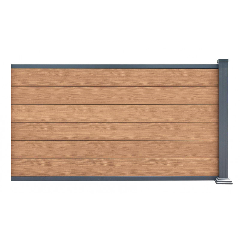Kit d'extension pour clôture en bois composite premium 180xH.95cm Compolife - coloris bois vieilli