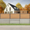 Kit d'extension pour clôture en bois composite premium 180xH.95cm Compolife - coloris bois vieilli
