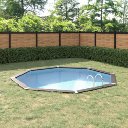 Piscine octogonale Tatihou 385cm en composite PVC/CHANVRE Justaposé