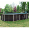 Piscine octogonale allongée Agon 700x385cm en composite PVC/CHANVRE Justaposé