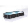 Piscine octogonale allongée Romagny 865x385cm en composite PVC/CHANVRE Justaposé