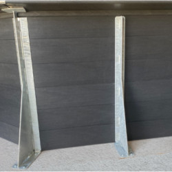 Piscine octogonale allongée Romagny 865x385cm en composite PVC/CHANVRE Justaposé