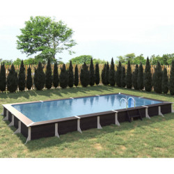 Piscine rectangulaire Barfleur 635x320cm en composite PVC/CHANVRE Justaposé