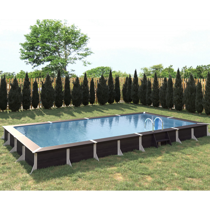 Piscine rectangulaire Barfleur 635x320cm en composite PVC/CHANVRE Justaposé