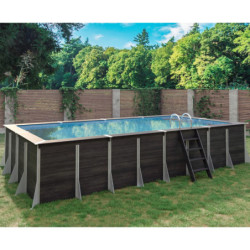 Piscine rectangulaire Barfleur 635x320cm en composite PVC/CHANVRE Justaposé