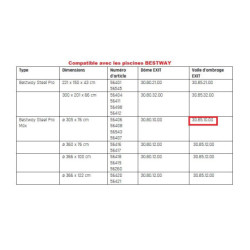 Voile d'ombrage de piscine hors sol ronde diam 300cm – Exit Toys