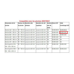 Voile d'ombrage de piscine hors sol ronde diam 300cm – Exit Toys