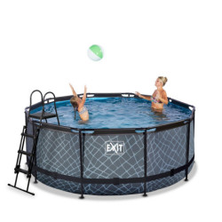 Piscine hors sol ronde Stone ø360x122cm avec pompe filtrante – Exit Toys