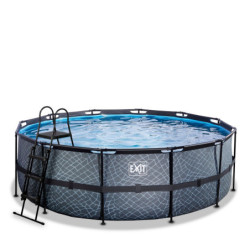 Piscine hors sol ronde Stone ø427x122cm avec pompe filtrante – Exit Toys